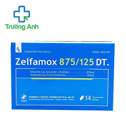 Zelfamox 875/125 DT. Pharbaco - Thuốc điều trị nhiễm khuẩn hiệu quả